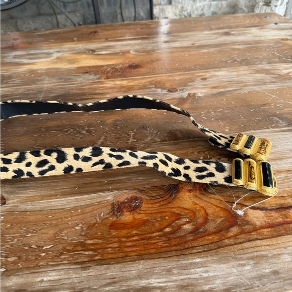 Vintage belt leopard belt cheetah belt Gay Boyer adjustable jeweled belt main image 6